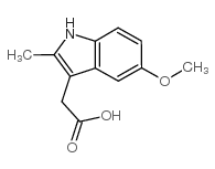 5-甲氧基-2-甲基-3-吲哚乙酸结构式