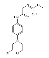 methyl N-[2-[4-[bis(2-chloroethyl)amino]anilino]-2-oxoethyl]carbamate Structure