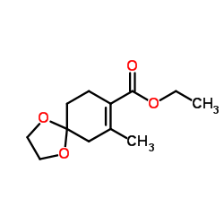 7-甲基-1,4-二噁螺[4.5]-7-癸烯-8-羧酸乙酯结构式