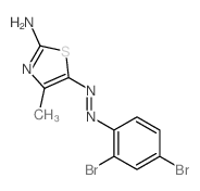 2,4-dibromo-N-[(2-imino-4-methyl-1,3-thiazol-5-ylidene)amino]aniline Structure