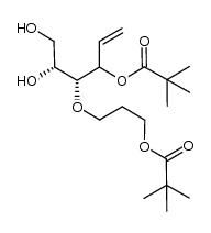 (2R,3S,4RS)-4-pivaloyloxy-3-(3-pivaloyloxypropoxy)-5-hexene-1,2-diol结构式