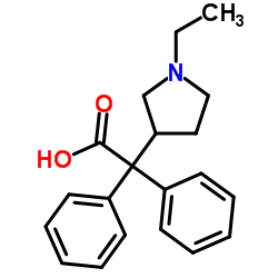 2-(1-乙基吡咯烷-3-基)-2,2-二苯乙酸结构式