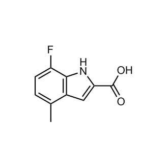 7-氟-4-甲基-1H-吲哚-2-羧酸结构式