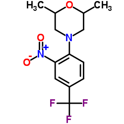 2,6-Dimethyl-4-[2-nitro-4-(trifluoromethyl)phenyl]morpholine Structure