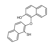 (2-Hydroxy-naphthyl-(1))-(1-mercapto-naphthyl-(2))-aether Structure