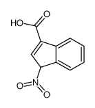 3-nitro-3H-indene-1-carboxylic acid Structure