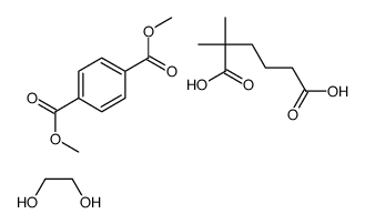 dimethyl benzene-1,4-dicarboxylate,2,2-dimethylhexanedioic acid,ethane-1,2-diol Structure