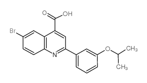 6-溴-2-(3-异丙氧基苯基)喹啉-4-羧酸结构式