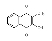 2-羟基-3-甲基-1,4-二氢萘-1,4-二酮结构式