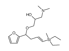 1-[4-(diethyl-methyl-silanyl)-1-furan-2-yl-but-3-enyloxy]-3-dimethylamino-propan-2-ol结构式