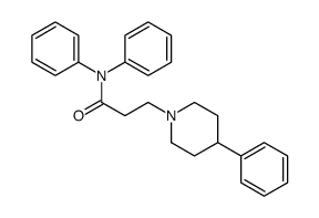 N,N-diphenyl-3-(4-phenylpiperidin-1-yl)propanamide结构式