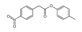 (p-Nitrophenyl)acetic acid p-tolyl ester structure