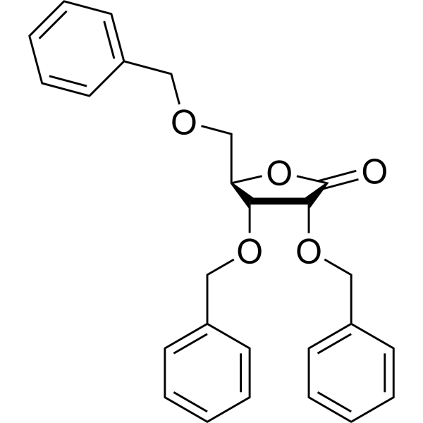 2,3,5-三苄氧基-D-核糖酸-1,4-内酯结构式
