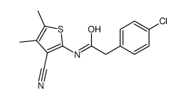 2-(4-chlorophenyl)-N-(3-cyano-4,5-dimethylthiophen-2-yl)acetamide Structure