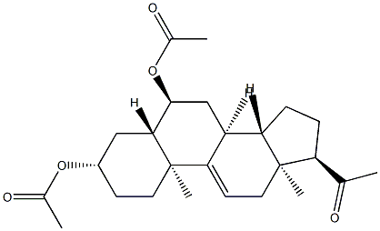 (17α)-3β,6α-Bis(acetyloxy)-5α-pregn-9(11)-en-20-one Structure