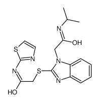 1H-Benzimidazole-1-acetamide,N-(1-methylethyl)-2-[[2-oxo-2-(2-thiazolylamino)ethyl]thio]-(9CI)结构式