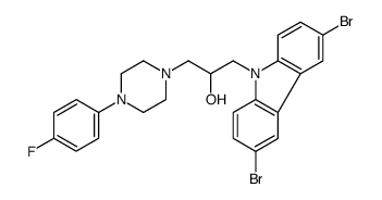 1-(3,6-二溴-9-咔唑)-3-[4-(4-氟苯基)-哌嗪-1-基]-丙烷-2-醇结构式