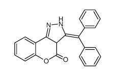 3-benzhydryl-1(2)H-chromeno[4,3-c]pyrazol-4-one结构式