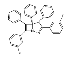 3,7-bis-(3-fluoro-phenyl)-4,5,6-triphenyl-1,2-diaza-bicyclo[3.2.0]hepta-2,6-diene结构式