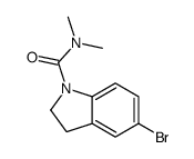 5-bromo-N,N-dimethyl-2,3-dihydroindole-1-carboxamide结构式