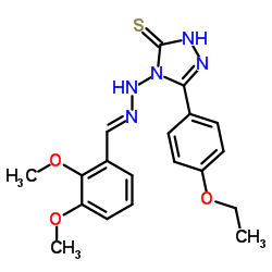 4-[(2E)-2-(2,3-Dimethoxybenzylidene)hydrazino]-5-(4-ethoxyphenyl)-4H-1,2,4-triazole-3-thiol Structure
