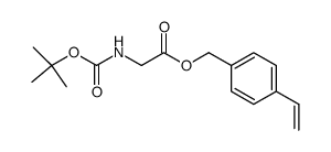 tert-Butoxycarbonylamino-acetic acid 4-vinyl-benzyl ester Structure