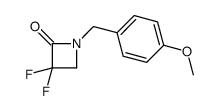 3,3-difluoro-1-[(4-methoxyphenyl)methyl]azetidin-2-one结构式