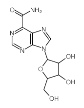 9H-Purine-6-carboxamide,9-b-D-ribofuranosyl- Structure