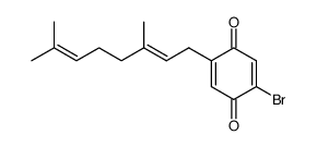 (E)-2-bromo-5-(3,7-dimethylocta-2,6-dien-1-yl)cyclohexa-2,5-diene-1,4-dione Structure