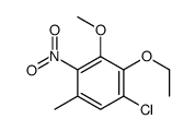 1-chloro-2-ethoxy-3-methoxy-5-methyl-4-nitrobenzene结构式
