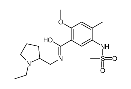 N-[(1-ethylpyrrolidin-2-yl)methyl]-5-(methanesulfonamido)-2-methoxy-4-methylbenzamide结构式