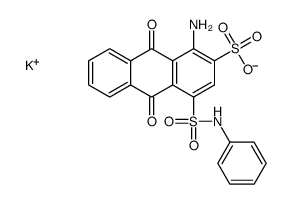 potassium,1-amino-9,10-dioxo-4-(phenylsulfamoyl)anthracene-2-sulfonate结构式