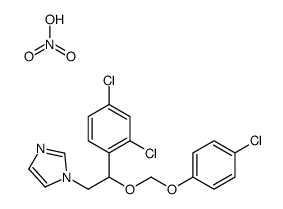 1-(2-((4-Chlorophenoxy)methoxy)-2-(2,4-dichlorophenyl)ethyl)-1H-imidaz ole nitrate结构式