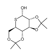2,3:4,6-di-O-isopropylidene-5-thio-α-D-glucopyranose Structure