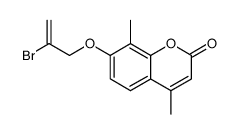 4,8-dimethyl-7-[(β-bromoallyl)oxy]coumarin Structure