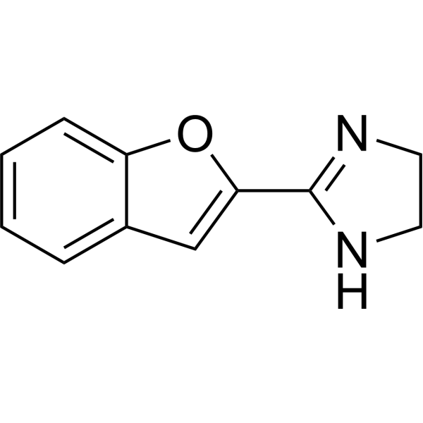 2-(2-苯并呋喃)-2-咪唑啉结构式