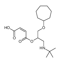 (E)-4-[1-(tert-butylamino)-3-cycloheptyloxypropan-2-yl]oxy-4-oxobut-2-enoic acid结构式