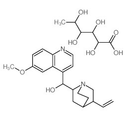 (5-ethenyl-1-azabicyclo[2.2.2]oct-7-yl)-(6-methoxyquinolin-4-yl)methanol; 2,3,4,5-tetrahydroxyhexanoic acid Structure