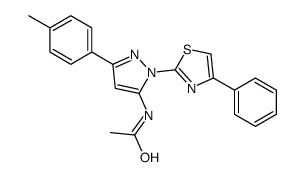 N-[5-(4-methylphenyl)-2-(4-phenyl-1,3-thiazol-2-yl)pyrazol-3-yl]acetamide结构式
