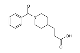 3-(1-benzoylpiperidin-4-yl)propanoic acid结构式