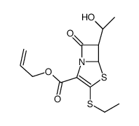 allyl [5R-[5alpha,6alpha(R*)]]-3-(ethylthio)-6-(1-hydroxyethyl)-7-oxo-4-thia-1-azabicyclo[3.2.0]hept-2-ene-2-carboxylate structure
