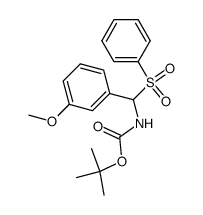 N-(tert-butoxycarbonyl)-α-(phenylsulfonyl)-3-methoxybenzylamine结构式