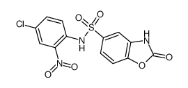 N-(4-chloro-2-nitrophenyl)-2-oxo-2,3-dihydrobenzo[d]oxazole-5-sulfonamide结构式