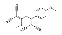 4-(4-Methoxyphenyl)-2-methylthio-penta-1,4-dien-1,1,5,5-tetracarbonitril结构式