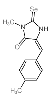 3-Methyl-5-(4-methylbenzylidene)-2-selenoxo-4-imidazolidinone结构式