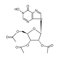 2',3',5'-tri-O-acetyl-1-hydroxyinosine Structure