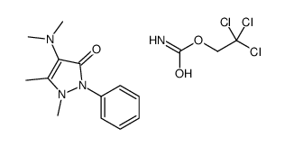 4-(dimethylamino)-1,2-dihydro-1,5-dimethyl-2-phenyl-3H-pyrazol-3-one, compound with 2,2,2-trichloroethyl carbamate (1:1)结构式