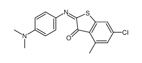 6-chloro-2-[[4-(dimethylamino)phenyl]imino]-4-methylbenzo[b]thiophene-3(2H)-one Structure