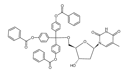 5'-O-(4,4',4''-tris(benzoyloxy)trityl)thymidine结构式
