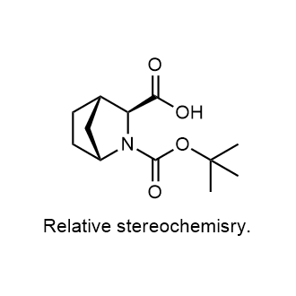 (1R,3S,4S)-2-(叔丁氧基羰基)-2-氮杂双环[2.2.1]庚烷-3-羧酸结构式